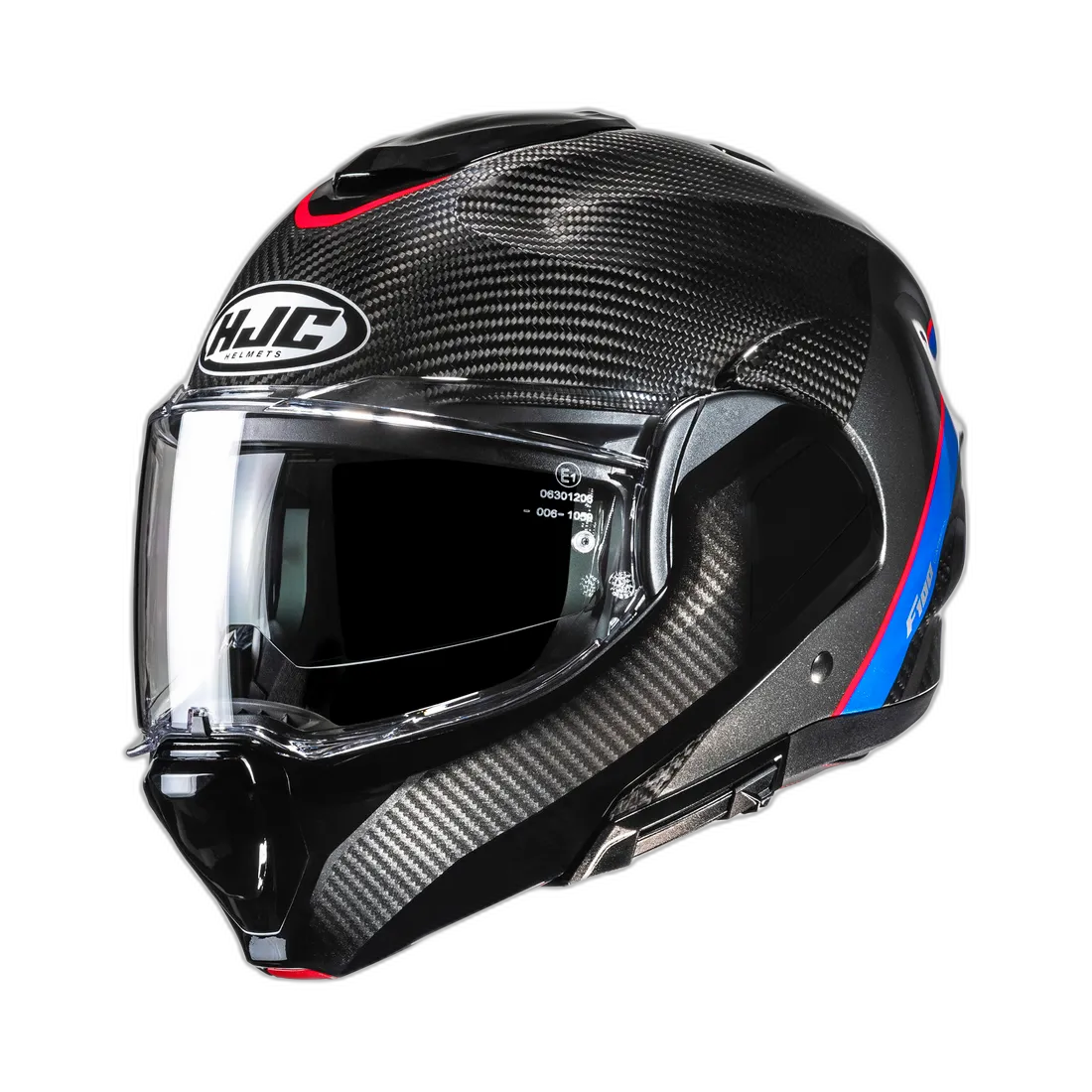 HJC F100 Carbon Stan Zwart Blauw