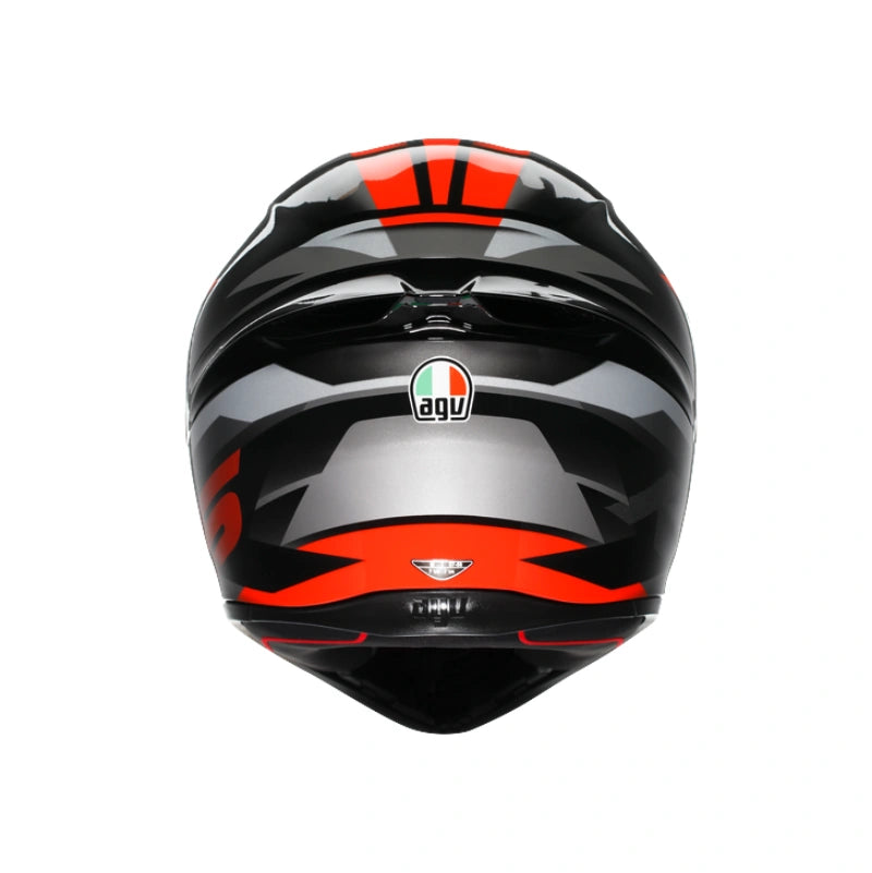 AGV K1 S Fastlap Black Grey Red achterkant met spoiler