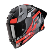Scorpion EXO-R1 Evo II Adrenaline motorhelm black red silver
