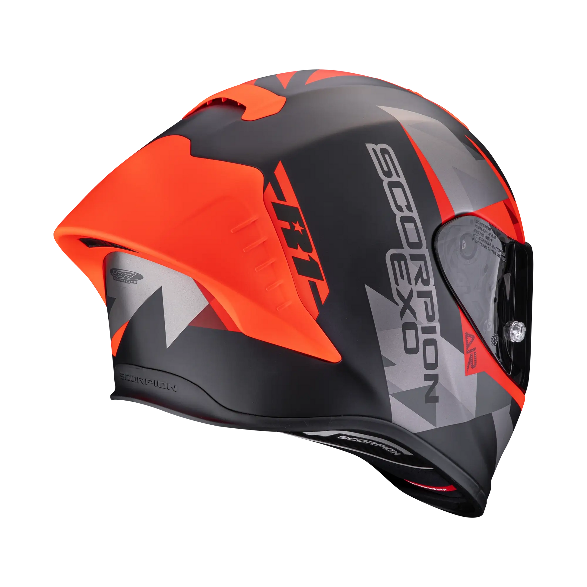Scorpion EXO-R1 Evo II Air Valere matt black red achterzijde