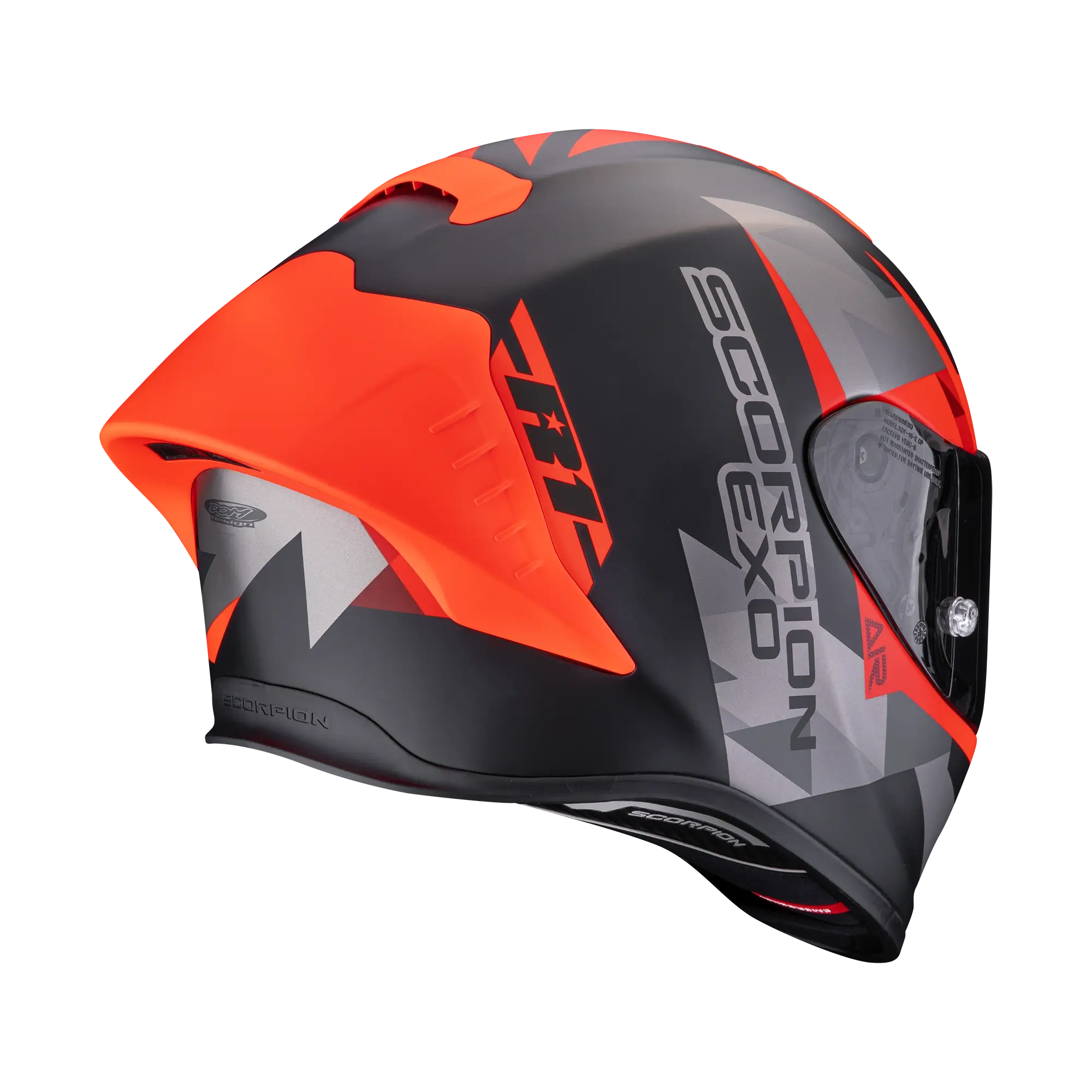 Scorpion EXO-R1 Evo II Air Valere matt black red achterzijde