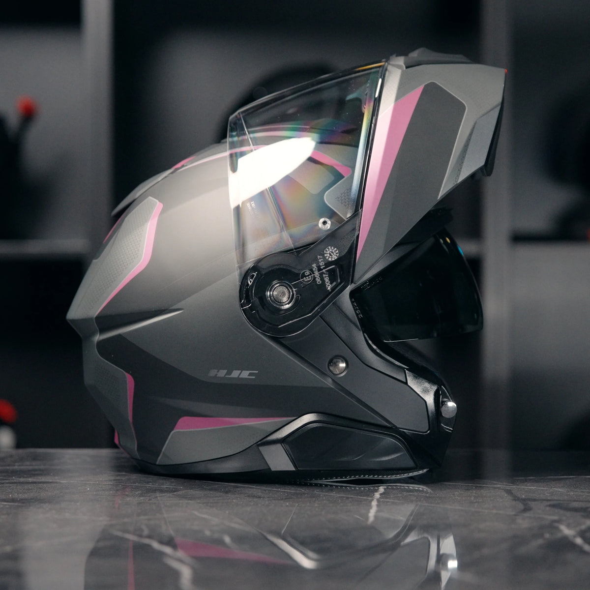 HJC i91 Felio Zwart Roze