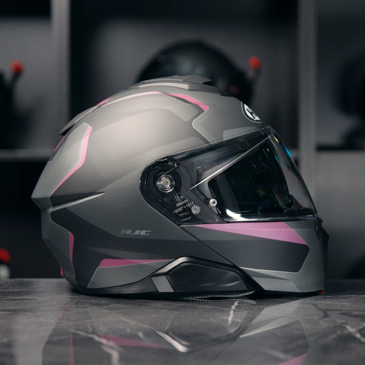 HJC i91 Felio Zwart Roze