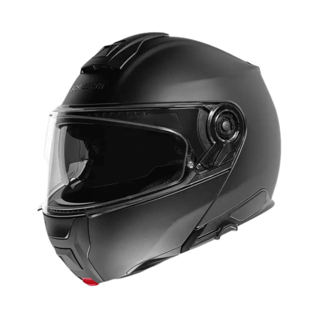 SCHUBERTH C5 systeemhelm in Mat Zwart met opklapbaar kinstuk en geïntegreerd zonnevizier.