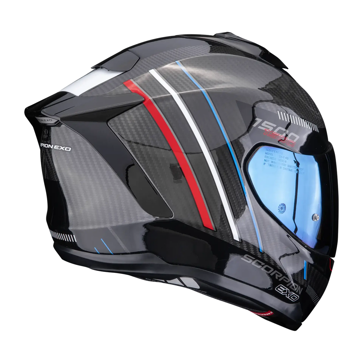Scorpion EXO-1500 Carbon Zity Black Red Blue