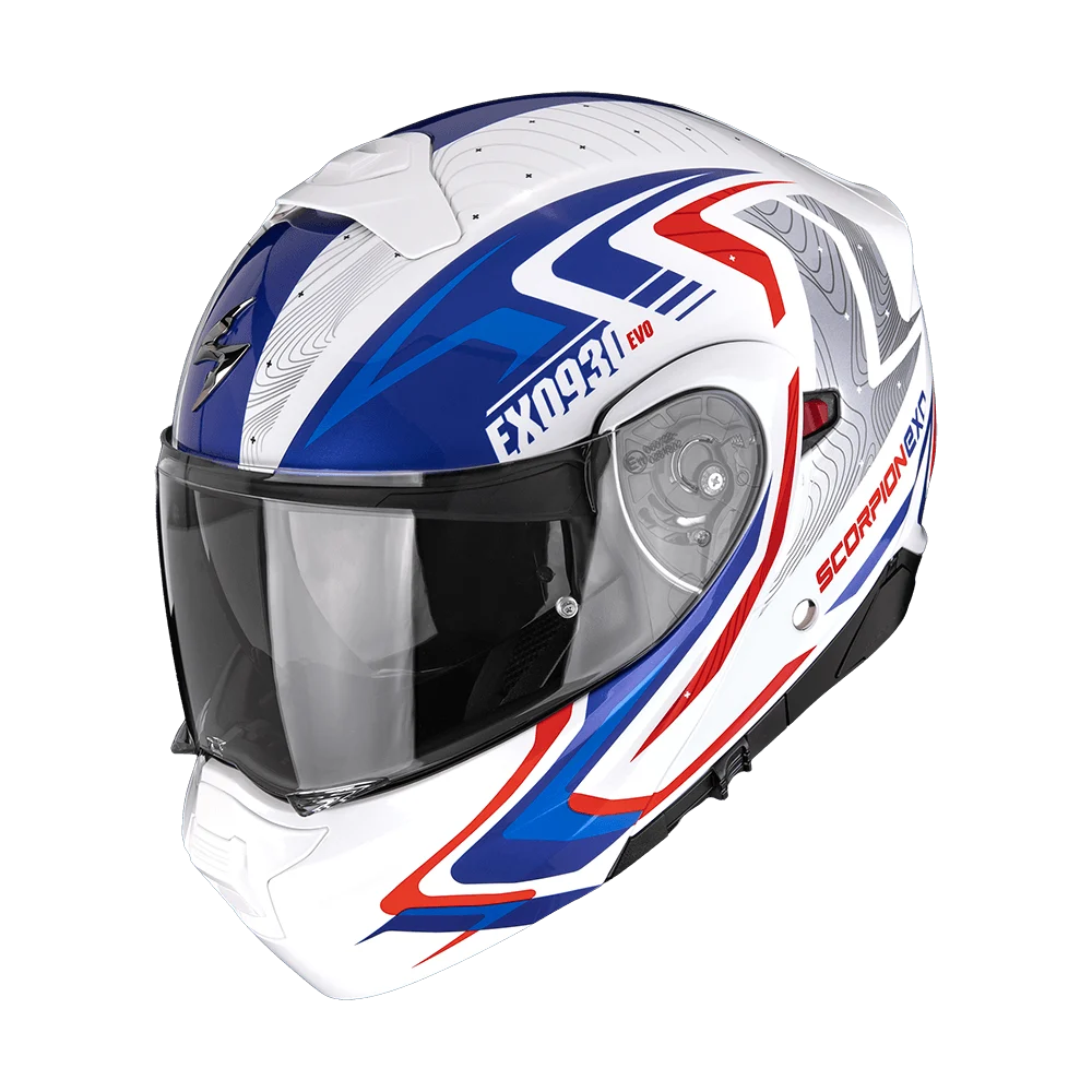 Scorpion Exo-930 Evo Alpha White Red Blue
