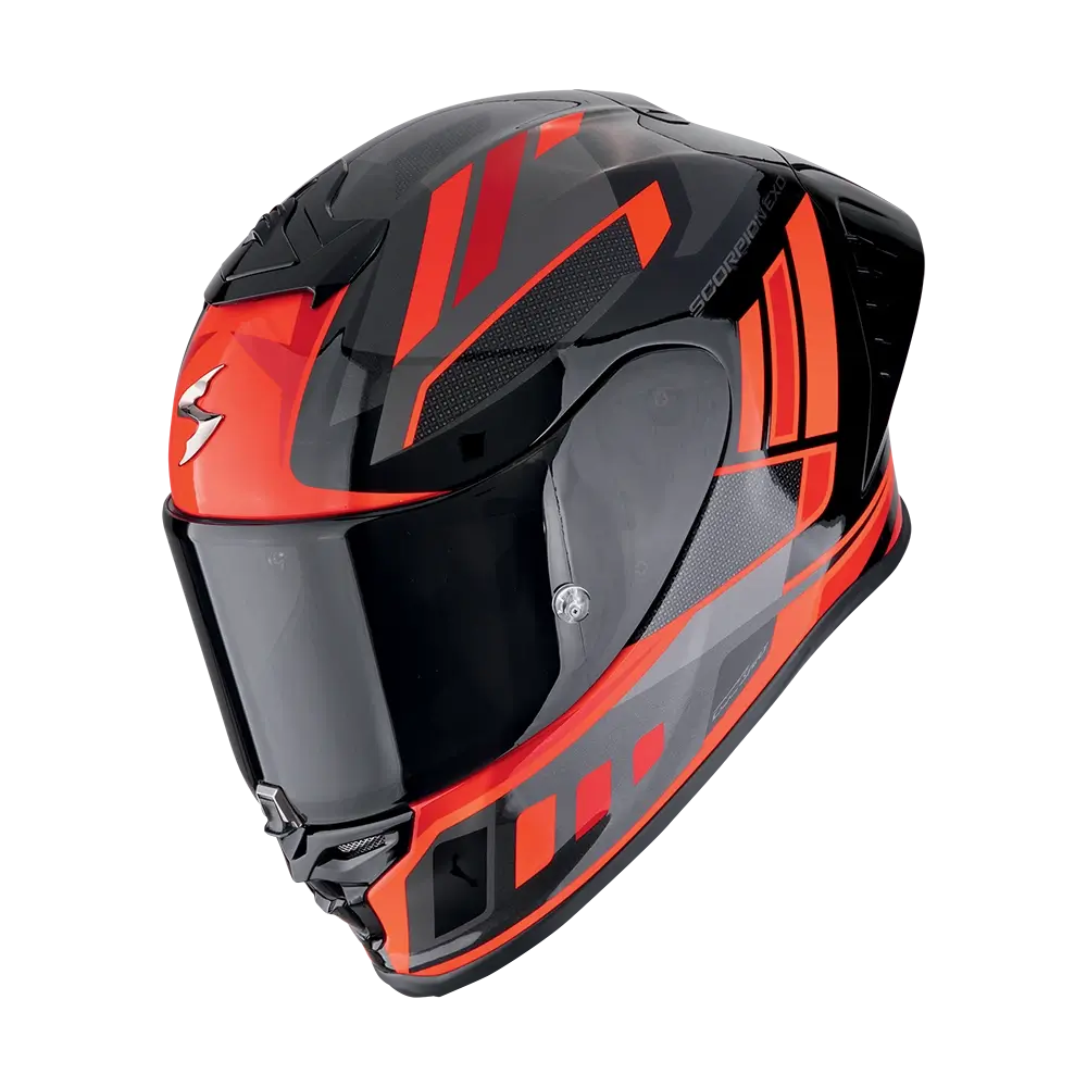 Scorpion EXO-R1 Evo II Vital motorhelm black silver red