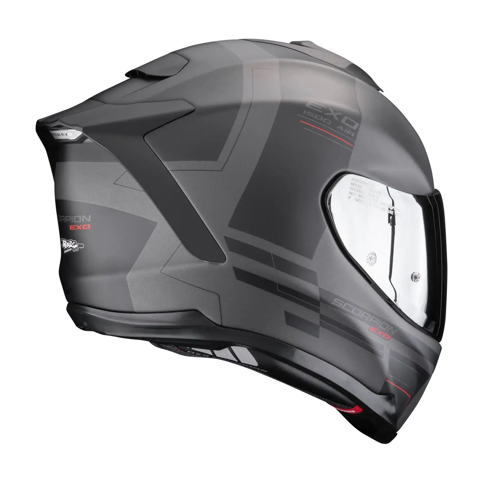 Scorpion EXO-1500 Dual Silver Matt Black Red