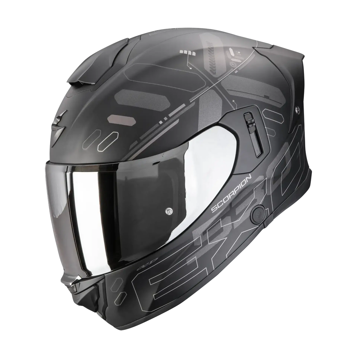 Scorpion EXO-530 Fond Matt Black Silver