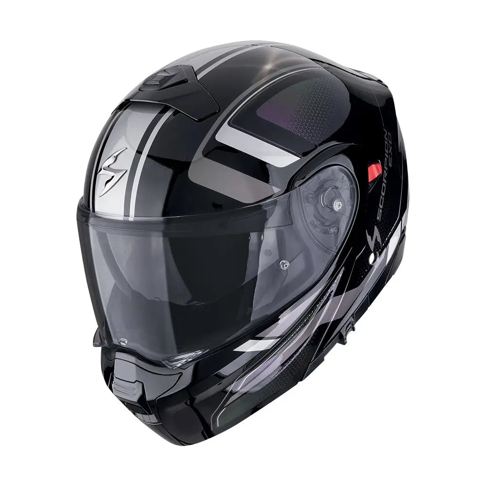 Scorpion Exo-930 Evo Ardens Black-Chameleon motorhelm met chameleon afwerking en geavanceerde veiligheid