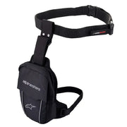 Alpinestars Access Thigh Beentas in zwart, compacte en verstelbare motor heuptas voor veilig meenemen van essentials.