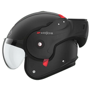 Roof Boxxer RO9 2 motorhelm in mat zwart met geavanceerd design en dubbele homologatie.