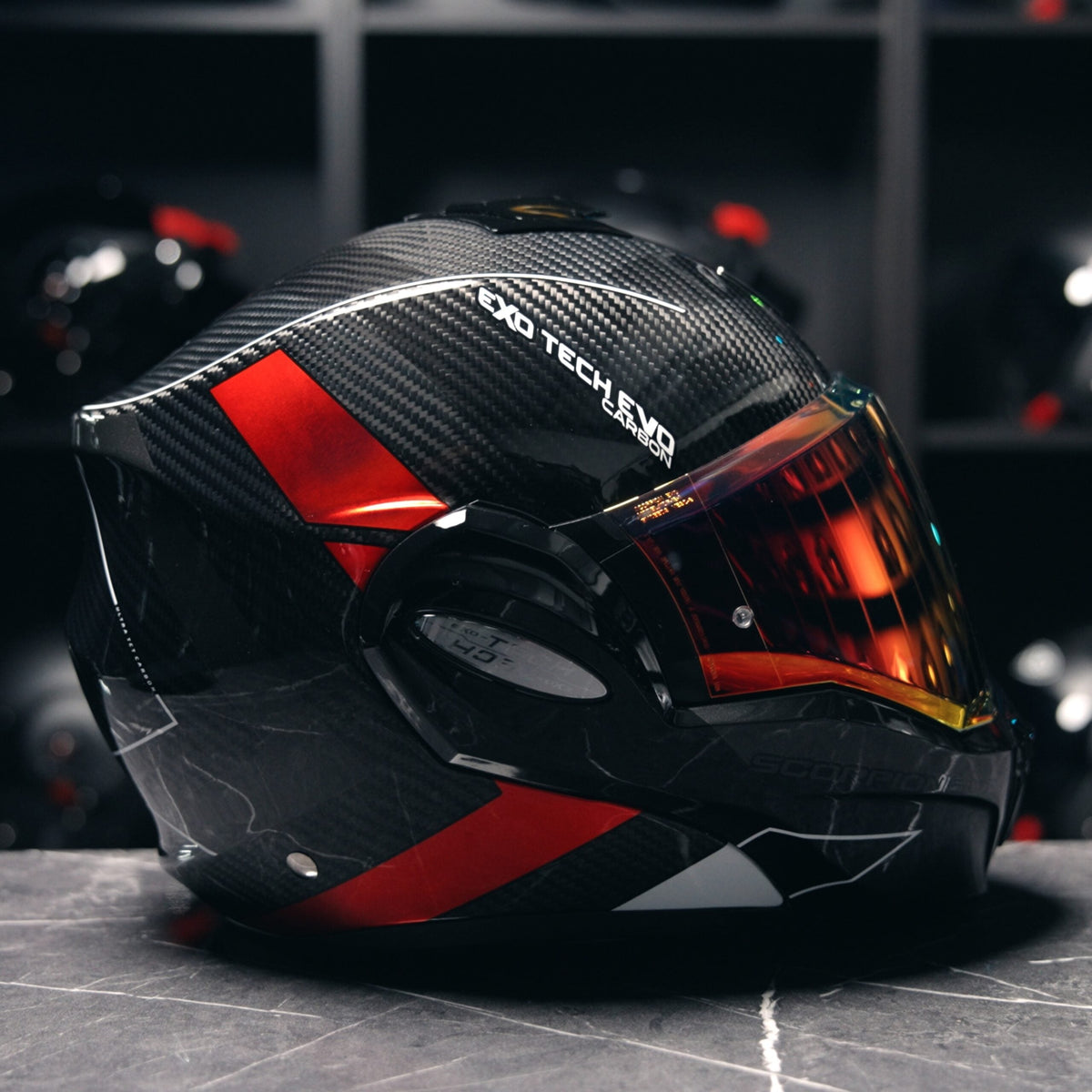 Scorpion Exo-Tech Evo Carbon Cad Black Red