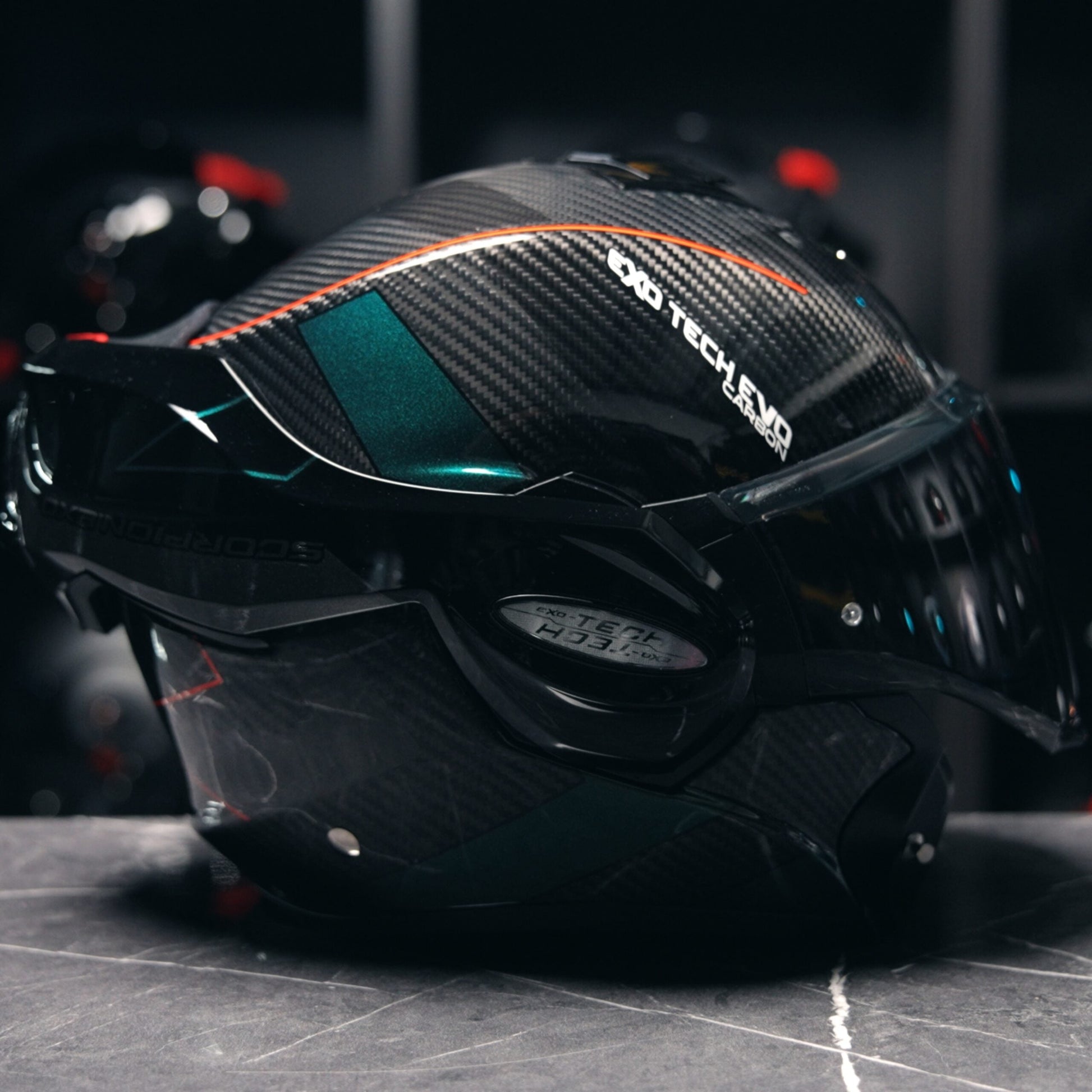Scorpion Exo-Tech Evo Carbon Cad Black Green