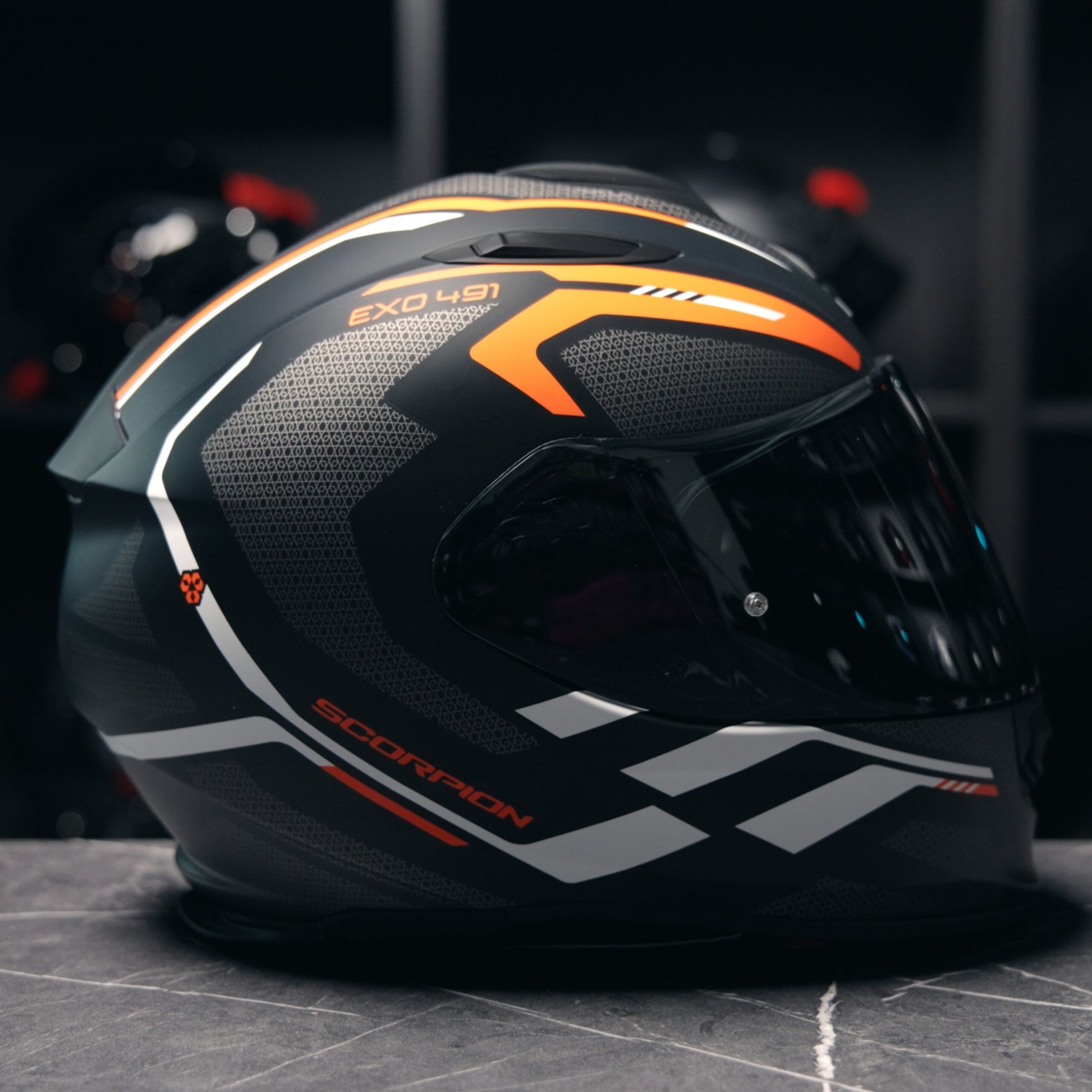 Scorpion Exo-491 Kripta Matt Black Orange White